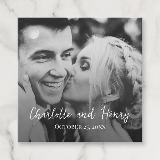 Foto gepersonaliseerd bedankt Label voor weddensch (Voorkant)