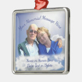Foto Gepersonaliseerd Kerstfeest in het Hemels Orn Metalen Ornament (Links)