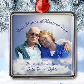 Foto Gepersonaliseerd Kerstfeest in het Hemels Orn Metalen Ornament