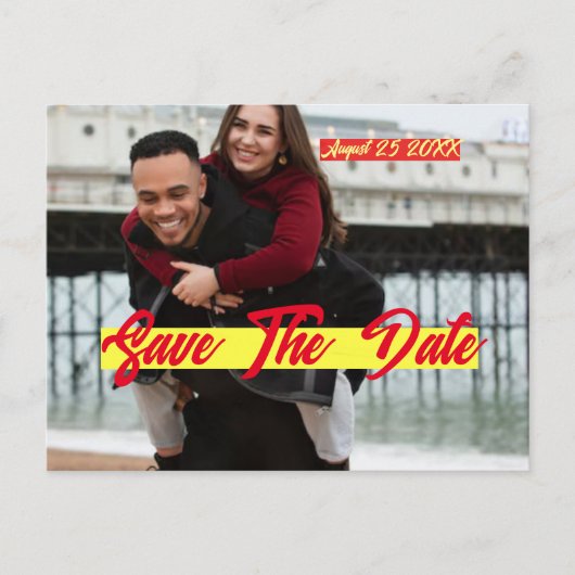 Foto Gepersonaliseerd Sla de Datum uitnodiging (Voorkant)