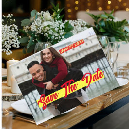 Foto Gepersonaliseerd Sla de Datum uitnodiging