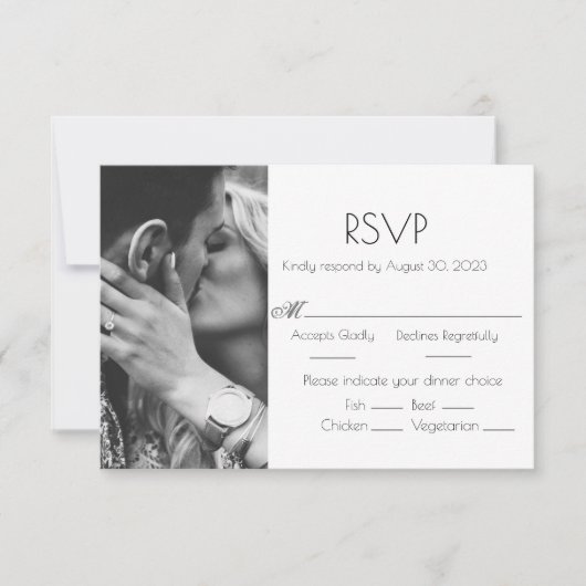 Foto Gepersonaliseerd Wedding RSVP-Kaart RSVP Kaartje (Voorkant)