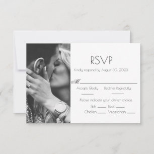 Foto Gepersonaliseerd Wedding RSVP-Kaart RSVP Kaartje