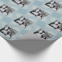 Foto gepersonaliseerd Winter Blue Cadeaupapier