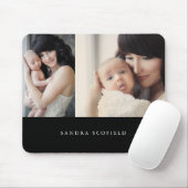 Foto Gepersonaliseerd Zwart Wit Eenvoudig Muismat (Met muis)