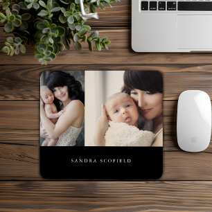 Foto Gepersonaliseerd Zwart Wit Eenvoudig Muismat