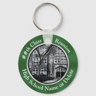 Foto gepersonaliseerde 50e High School Reunion-cad Sleutelhanger