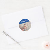 Foto gepersonaliseerde dank u stickers voor verjaa (Envelop)