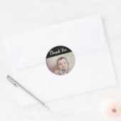 Foto gepersonaliseerde dank u stickers voor verjaa (Envelop)