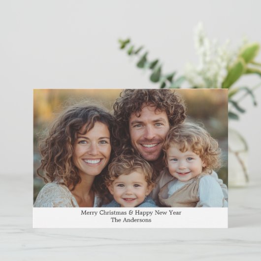 Foto gepersonaliseerde kerst Kaart (Staand voorkant)