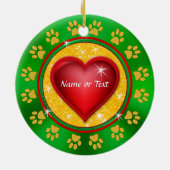 Foto, gepersonaliseerde kerstboomversieringen voor keramisch ornament (Achterkant)