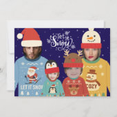 Foto Gepersonaliseerde kerstfamilie Feestdagenkaart (Voorkant)