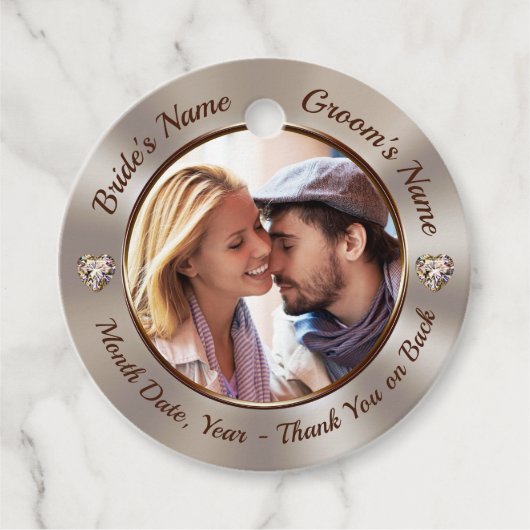 FOTO, Gepersonaliseerde Labels voor huwelijksgunst (Voorkant)