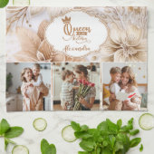 Foto Gepersonaliseerde Mum Queen of the Kitchen Theedoek (Gevouwen)