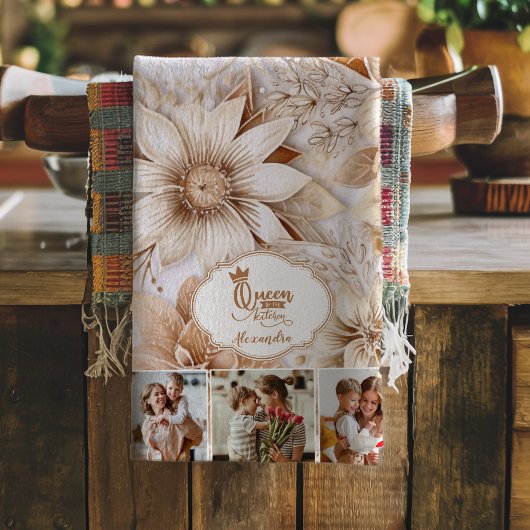 Foto Gepersonaliseerde Mum Queen of the Kitchen Theedoek