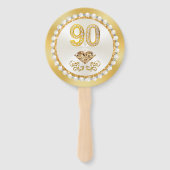 Foto Gepersonaliseerde Party Favors voor 90e verja Handwaaier (Achterkant)