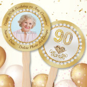 Foto Gepersonaliseerde Party Favors voor 90e verja Handwaaier