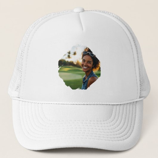 Foto gepersonaliseerde penseelstreek trucker pet (Voorkant)