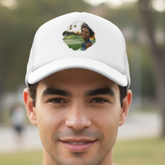 Foto gepersonaliseerde penseelstreek trucker pet