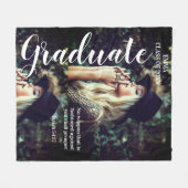 Foto Gepersonaliseerde tekst Afstuderen Bijbelteks Fleece Deken (Voorkant (Horizontaal))