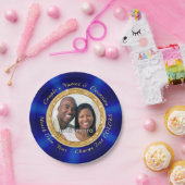 Foto Gepersonaliseerde Trouwpapier Borden, Blue Go Papieren Bordje (Feest)