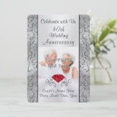 Foto, gepersonaliseerde uitnodigingen 40-jarig jub (Staand voorkant)