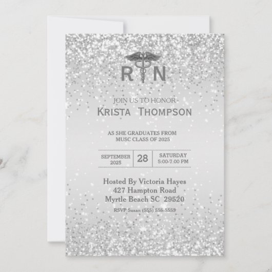 Foto geregistreerd zuster Afstuderen Silver Kaart (Voorkant)