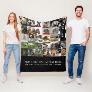 FOTO GESCHENKEN MAM PAPA OPA HUISDIEREN VRIENDEN FLEECE DEKEN
