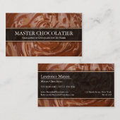 Foto gesmelt chocolade, chocolade Visitekaartje (Voorkant / Achterkant)