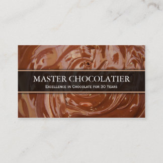 Foto gesmelt chocolade, chocolade Visitekaartje