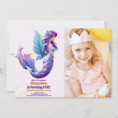 Foto Gestroomlijnde zeemeermin onder het Zee Verja Kaart (Voorkant)