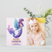 Foto Gestroomlijnde zeemeermin onder het Zee Verja Kaart (Staand voorkant)