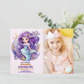 Foto Gestroomlijnde zeemeermin onder het Zee Verja Kaart (Staand voorkant)