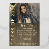 Foto getextureerde achtergrond Folie Uitnodiging (Voorkant)