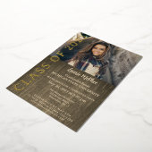 Foto getextureerde achtergrond Folie Uitnodiging (Gedraaid)