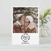 Foto: Getrouwd en vrolijk Feestdagenkaart (Staand voorkant)