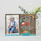 Foto Gevist 1e verjaardag uitnodiging (Staand voorkant)