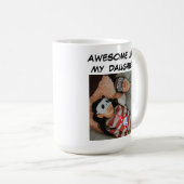 Foto Geweldige Zoals Mijn Dochter Grappige Pap Koffiemok (Voorkant rechts)