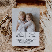 Foto Gezamenlijke Eerste Verjaardag Uitnodiging Sc