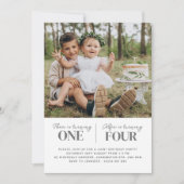 Foto gezamenlijke eerste verjaardagsuitnodiging  kaart (Voorkant)