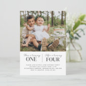 Foto gezamenlijke eerste verjaardagsuitnodiging  kaart (Staand voorkant)