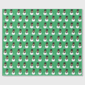 Foto Gezicht Sneeuwman Vrolijk Kerstfeest in het S Cadeaupapier (Vlak)