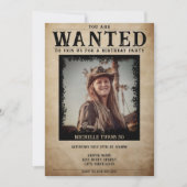  foto Gezocht Poster 50ste verjaardagsfeestje Kaart (Voorkant)