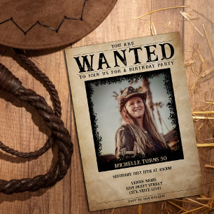 foto Gezocht Poster 50ste verjaardagsfeestje Kaart