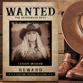  foto gezocht Poster bruidsmeisje voorstel