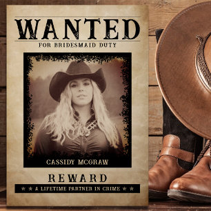 foto gezocht Poster bruidsmeisje voorstel