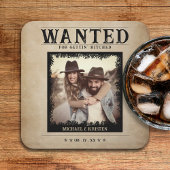  foto Gezocht Poster bruiloft Kartonnen Onderzetters