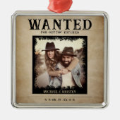  foto Gezocht Poster bruiloft kerst Metalen Ornament (Voorkant)