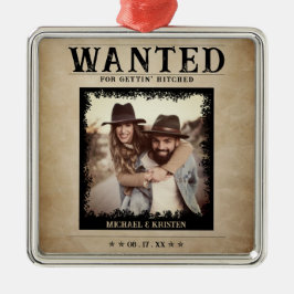  foto Gezocht Poster bruiloft kerst Metalen Ornament