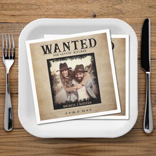  foto Gezocht Poster bruiloft Servet